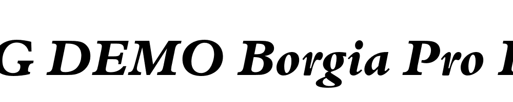  DEMO Borgia Pro ExtraBold Italic