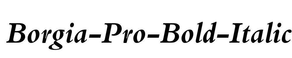 Borgia-Pro-Bold-Italic