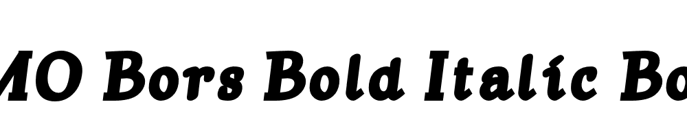 FSP DEMO Bors Bold Italic Bold Italic