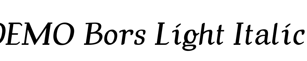 FSP DEMO Bors Light Italic Italic