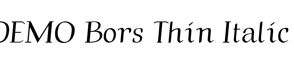 FSP DEMO Bors Thin Italic Italic