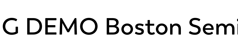  DEMO Boston SemiBold Regular