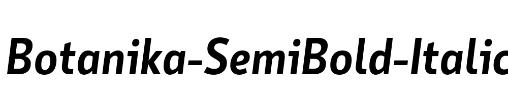 Botanika-SemiBold-Italic