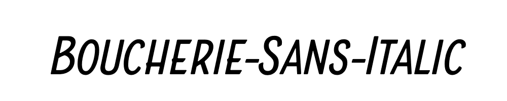 Boucherie-Sans-Italic