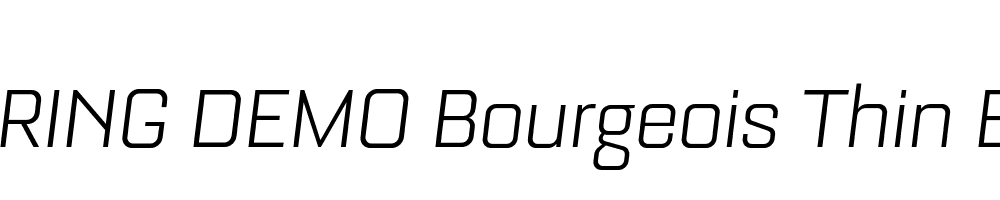  DEMO Bourgeois Thin Bold Italic