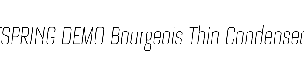  DEMO Bourgeois Thin Condensed Italic