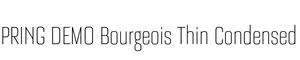  DEMO Bourgeois Thin Condensed Regular