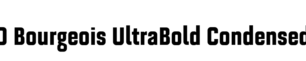  DEMO Bourgeois UltraBold Condensed Regular