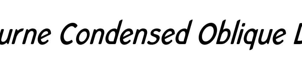  DEMO Bourne Condensed Oblique Demi Regular