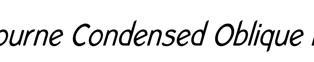  DEMO Bourne Condensed Oblique Light Regular