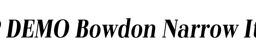 FSP DEMO Bowdon Narrow Italic