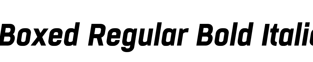 Boxed Regular Bold Italic