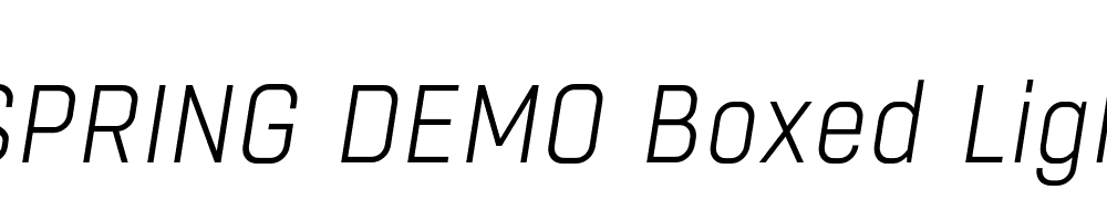  DEMO Boxed Light Italic