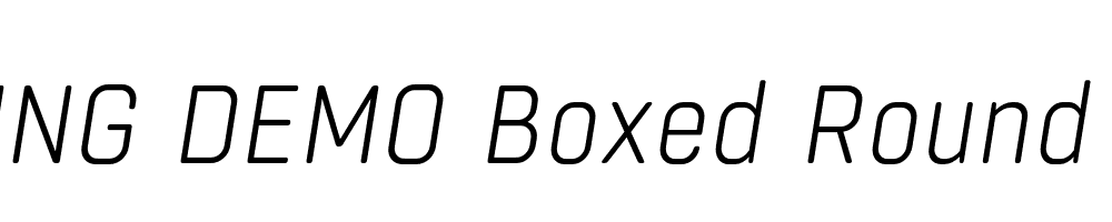  DEMO Boxed Round Light Italic