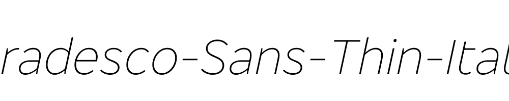 Bradesco-Sans-Thin-Italic