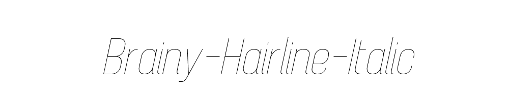 Brainy-Hairline-Italic