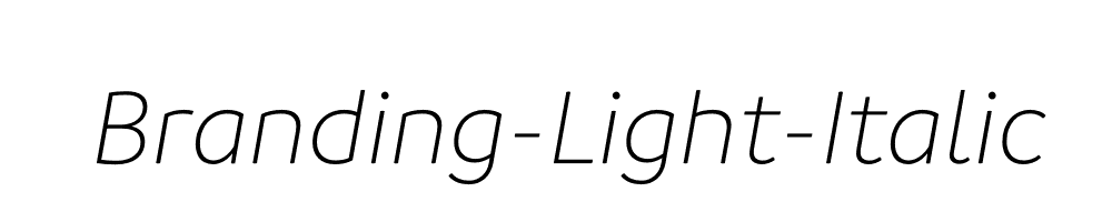 Branding-Light-Italic