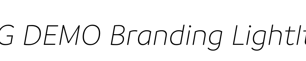  DEMO Branding LightItalic Regular