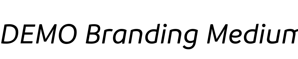  DEMO Branding MediumItalic Regular