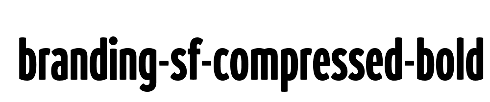 Branding Sf Compressed Bold