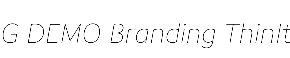  DEMO Branding ThinItalic Regular