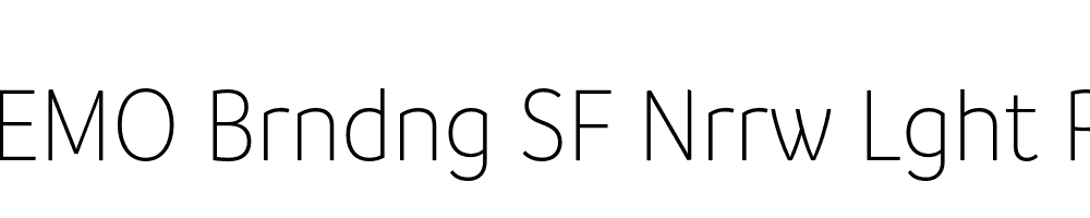 FSP DEMO Brndng SF Nrrw Lght Regular