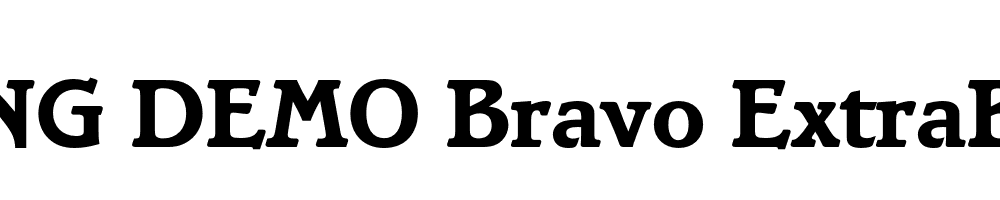  DEMO Bravo ExtraBold Regular