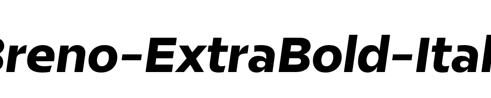 Breno-ExtraBold-Italic