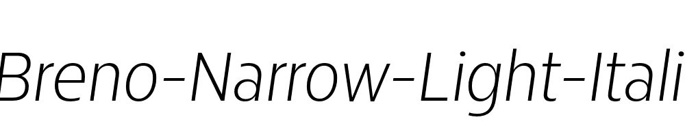 Breno-Narrow-Light-Italic