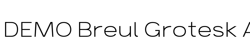  DEMO Breul Grotesk A Thin Regular