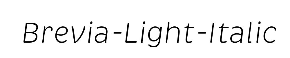 Brevia-Light-Italic