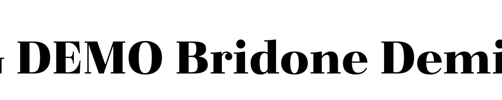  DEMO Bridone DemiBold Medium