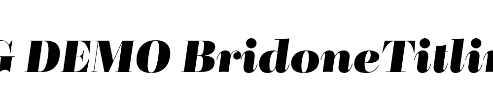  DEMO BridoneTitling Bold Italic