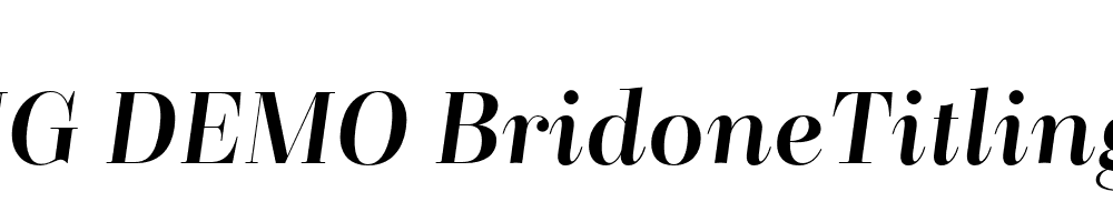  DEMO BridoneTitling Book Italic