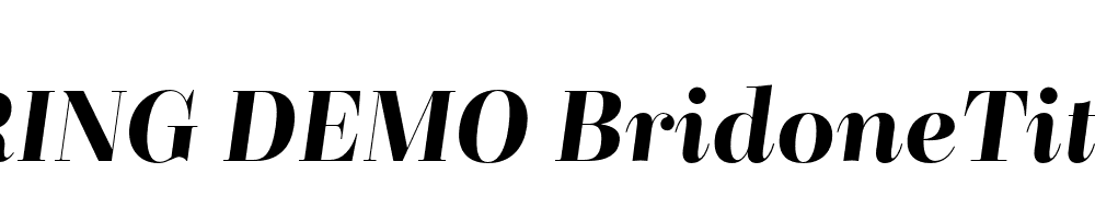  DEMO BridoneTitling Italic