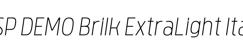 FSP DEMO Brilk ExtraLight Italic