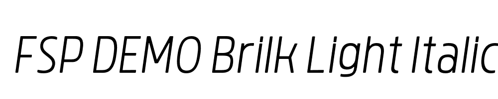 FSP DEMO Brilk Light Italic