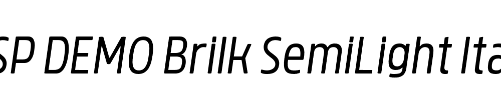 FSP DEMO Brilk SemiLight Italic