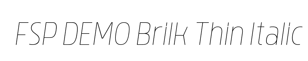 FSP DEMO Brilk Thin Italic