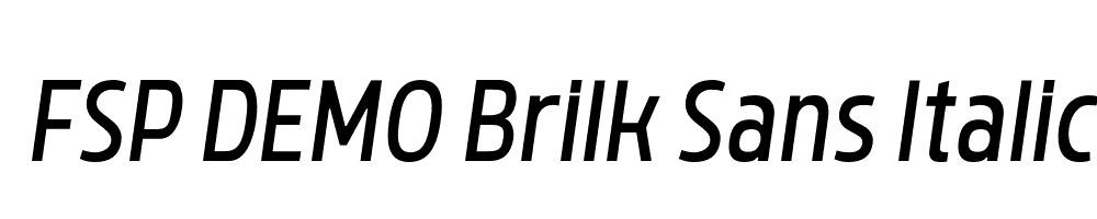 FSP DEMO Brilk Sans Italic