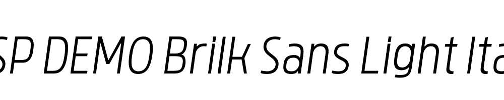 FSP DEMO Brilk Sans Light Italic