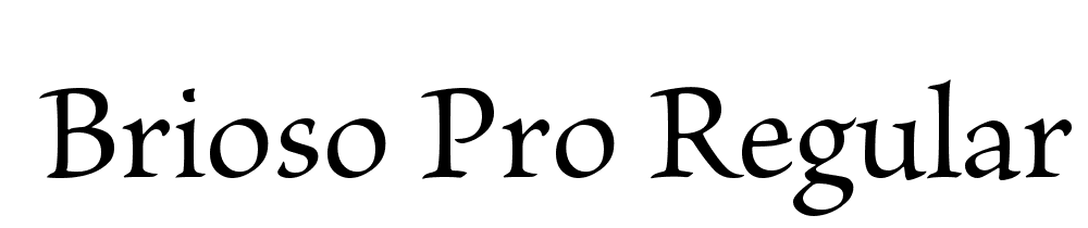 Brioso Pro Regular