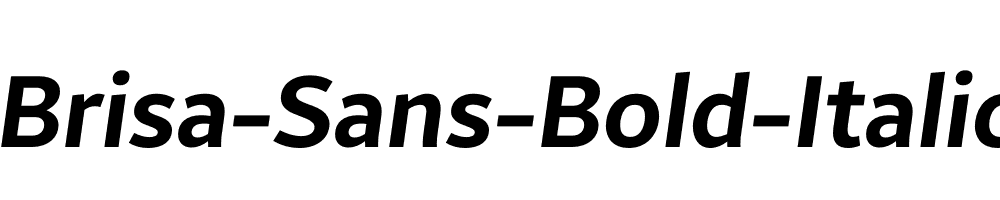 Brisa-Sans-Bold-Italic