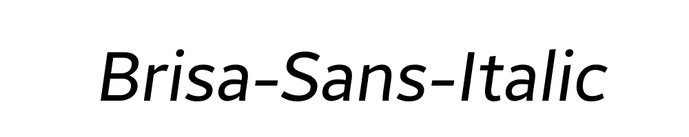 Brisa-Sans-Italic