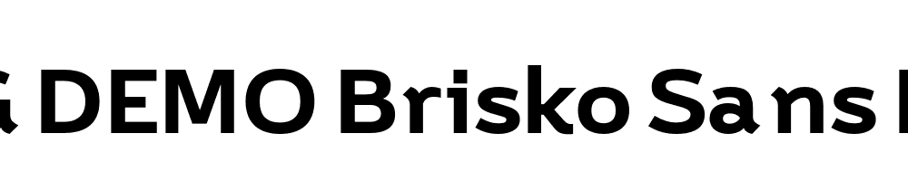  DEMO Brisko Sans Black Regular