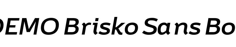  DEMO Brisko Sans Bold Italic Regular