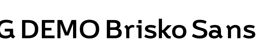  DEMO Brisko Sans Bold Regular