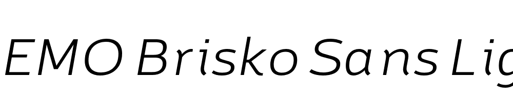  DEMO Brisko Sans Light Italic Regular