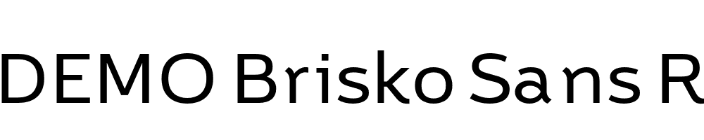  DEMO Brisko Sans Regular Regular