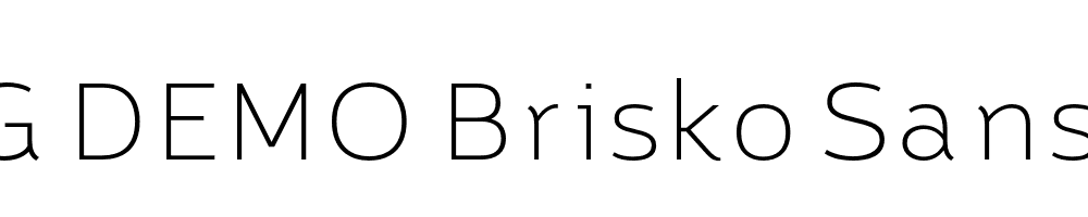  DEMO Brisko Sans Thin Regular